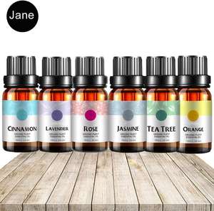 Coffret Cadeau de 6 Huiles Essentielles d'Aromathérapie de Premier Choix : Rose, Lavande, Tea Tree, Jasmin, Orange Douce, Cannelle pour Diffuseur, Massage et Soin de la Peau - Product Image 4