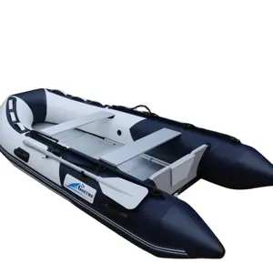 Goethe 10.8ft GTS330 Go Boot Fünf Personen Faltbares Boot grau & blau mischen kunden spezifische Farbe mit Sperrholz spiegel