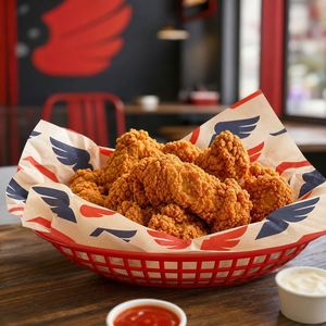 Custom Food <b>Wrapping</b> <b>Paper</b> Sheets for Fried Chicken Wings Burgers Fries and Fast Food - Product Image 2