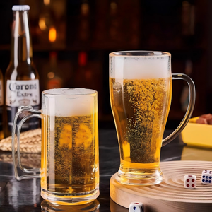 Mug à bière incassable en <span class=keywords><strong>PC</strong></span>, tasse à bière en plastique de qualité alimentaire avec poignée, pour bars et restaurants (vente en gros) - Product Image 3