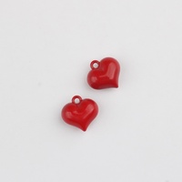 Zinklegering geschilderde hartvormige hanger bedels voor DIY armbanden, kettingen, oorbellen en andere sieradenaccessoires