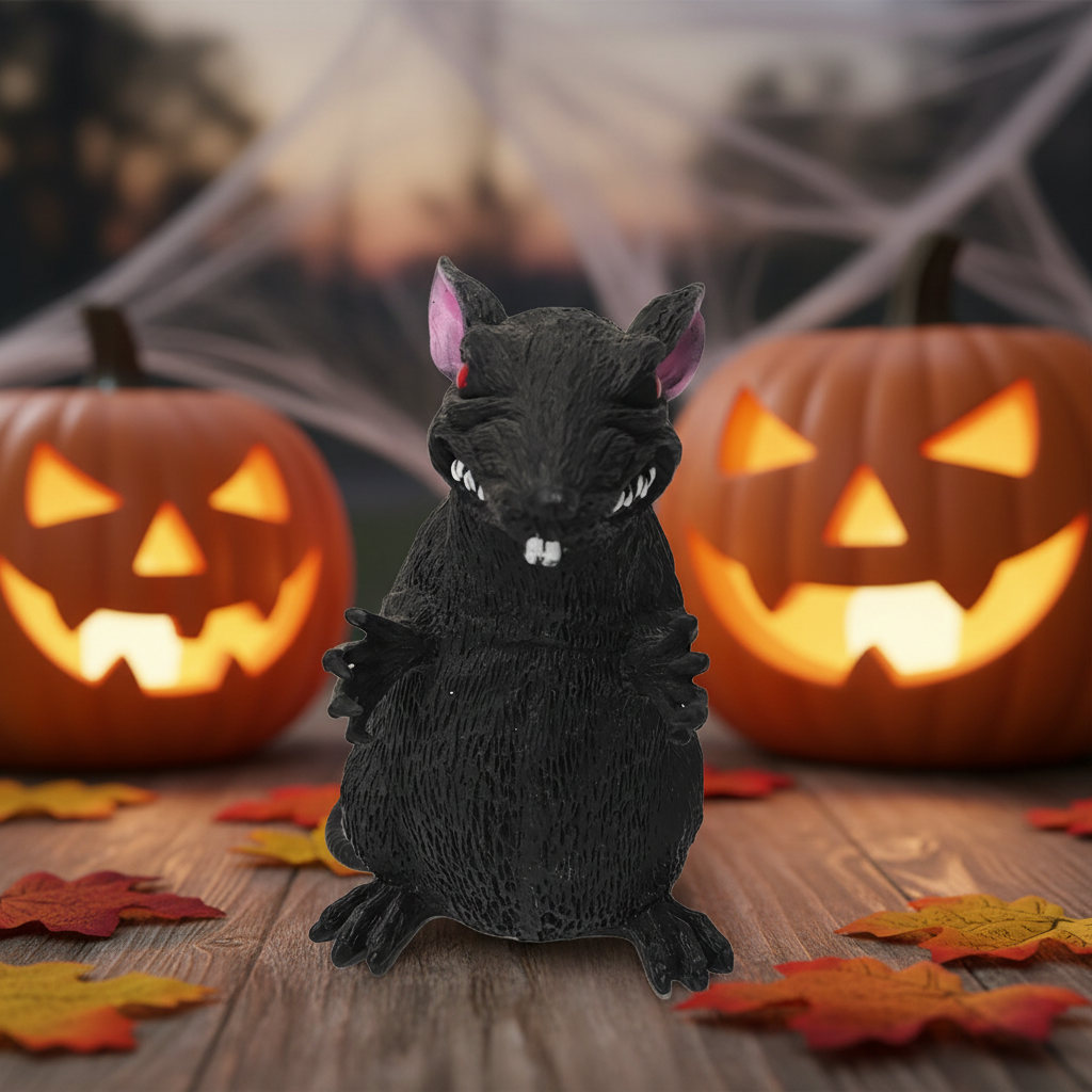 Pack De 10 Ratas De Plástico Realistas Para Bromas Y Decoración De Halloween – Figuras De Ratones De Tamaño Real (22 Cm) Para Fiestas De Terror