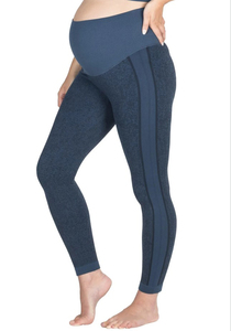 Wholesale Women Breathable <strong>Maternity</strong> Activewear Leggings Compression Seamless Pregnancy Workout Yoga Gym Pants Over the Bump - Product Image 2