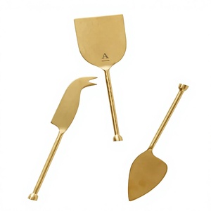 Copper Cheese Knife <b>Set</b> With Three Pieces Durable Design For Food Contact - Product Image 1