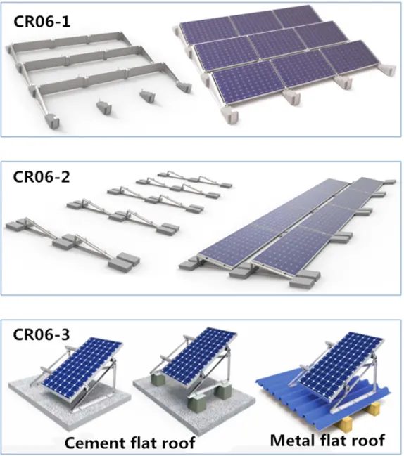 Solar Panel Mounts Solar Panel Flat Roof Racking Mounting Systems