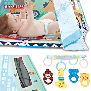 Los niños <span class=keywords><strong>tipi</strong></span> tienda plegable estera del juego del bebé musical casa los niños tienda de campaña con juguetes - Product Image 5