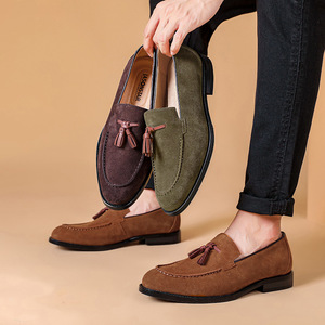 Mocassins souples pour hommes, chaussures de conduite, chaussures bateau, mocassins d'affaires élégants givrés, Usine de Chaussure - Product Image 5