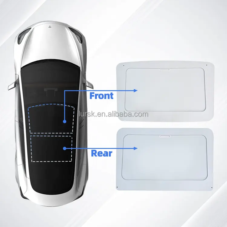 Lursk Groothandelsprijs Tesla Model 3 Voertuigspecifieke UV-Bescherming En Warmte-Isolatie Zonnedak Boven Glazen Zonnescherm