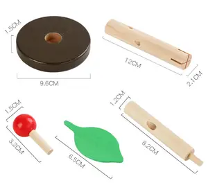 Kinder-holz-simulationsblätter bausteine dekoration schneeflocken mehrfarbige baby-praktische lernspielzeuge