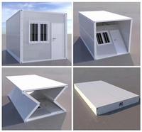 Maison conteneur pliable et dépliable de 20 pieds, facile à déplacer et à installer, avec salle de bain