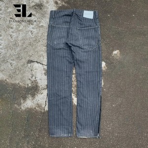 LARSUR Pantalon en denim à rayures indigo personnalisé d'usine en détresse délavé <span class=keywords><strong>Jean</strong></span> automobile Wabash Railway Railroad pour hommes - Product Image 3