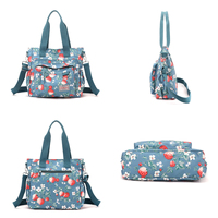 Sac fourre-tout multifonctionnel en nylon grande capacité avec fermeture éclair brodée et doublure en polyester pour femmes et mamans - Sac à main portable