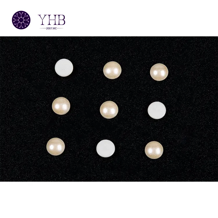 DIY alta calidad semiredondo perla Hot Fix fondo plano funda de teléfono Nail Art ropa DIY Material paquete perla diamantes de imitación