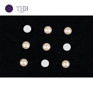 DIY High Quality Semi-Round Pearl Hot Fix Flat Bottom Phone Case Nail Art Clothes DIY Material Package Pearl Rhinestone