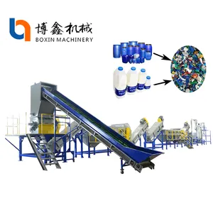 Hdpe Plastic Recycling Line Pe Pp Bottle Crusher Recycling Plant