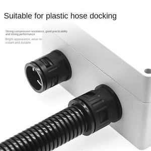 Conector de conducto impermeable negro de alta calidad para tuberías corrugadas Conectores de manguera de acoplamiento rápido hechos de plástico ABS duradero - Product Image 4