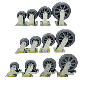 Rodízio Giratório Reforçado de <span class=keywords><strong>150mm</strong></span> (6 Polegadas) com Roda Sólida de TPR de Alta Elasticidade para Carrinhos de Mão - Product Image 5