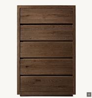 Meubles de chambre à coucher modernes, ensemble de meubles de chambre à coucher, ensemble de commode à 5 tiroirs en chêne de luxe