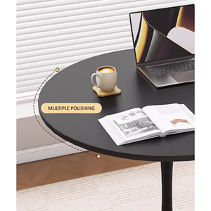 Bàn tròn đơn giản màu đen đàm phán bình thường Cà Phê Trà Sữa cửa hàng bàn ăn Bắc ouyang tai Bàn tròn nhỏ và ghế - Product Image 3