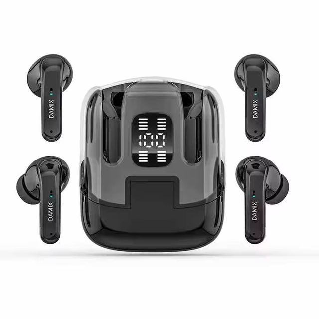 High Quality 2-Pair Dual Earphones True Wireless Earbuds TWS Headphones DX16 Couple Share with Digital Display