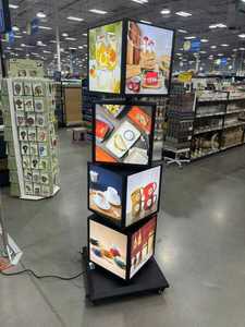 Display Light Box Cube Black Aluminum Frame Led Lights 3000 Lumens Retail Display Stand Freestanding Durable - Product Image 3