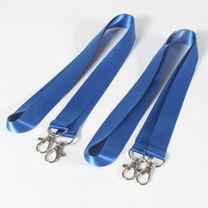 Rozet ve anahtarlar konferansı için ofis toplantısı Polyester kordon için çift klipsli renkli kordon - Product Image 3