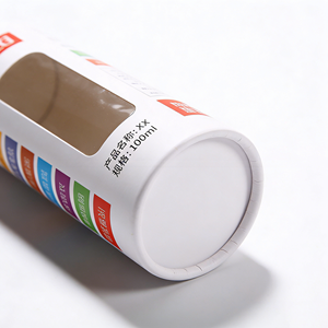 Wholesale Custom Printed Kraft Paper Cylinder <b>Box</b> With Transparent PVC Window Luxury <b>Round</b> Tube For Retail Display - Product Image 2