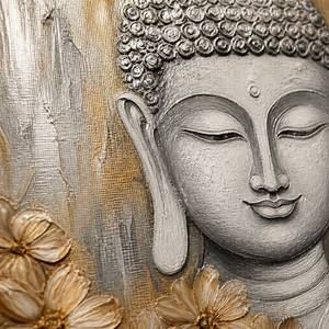 Texturé Bouddha Croyance Unique Pur Peint À La Main Peinture Artisanat Mur Art Maison Décor Cadre Peinture Photos Art <span class=keywords><strong>Affiche</strong></span> - Product Image 2