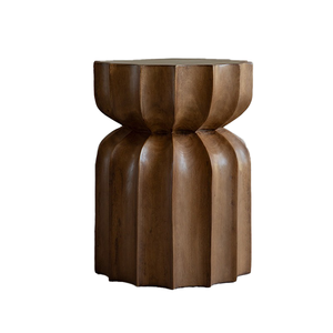Tabouret en bois massif sculpté à la main, <span class=keywords><strong>table</strong></span> d'appoint moderne en bois naturel, style Wabi-sabi, piédestal en tronc d'arbre pour la décoration du salon - Product Image 1
