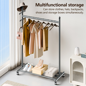 Petits portants à vêtements pour suspendre les vêtements, portant à vêtements avec roulettes, séchoir à linge portable sur roulettes, noir - Product Image 3