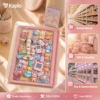 Álbum de Almacenamiento para Juguetes Gacha, con Ventana Transparente de PVC y Cierre, Carpeta de 6 Anillos A5, Organizador Kawaii para Coleccionistas de Gashapon