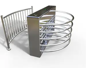 Half-height turnstile security electronic stainless steel turnstile with RFID reader access control system