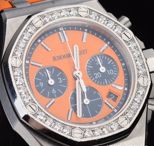 Montre à quartz analogique de luxe pour femme H Brand, boîtier en acier inoxydable, avec moissanite, bracelet en silicone tendance, montres glacées, en promotion - Product Image 3