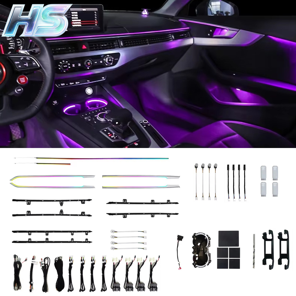 LED Car Interior Ambient Light Car Ambient LED Lighting Kit RGB Car ...