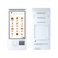 Sistema de Punto de Venta Todo en Uno Personalizado de 32 Pulgadas para Interiores, Kiosco de Autoservicio con Impresora de Recibos, Pago con Tarjeta de Crédito, Pantalla Táctil IPS