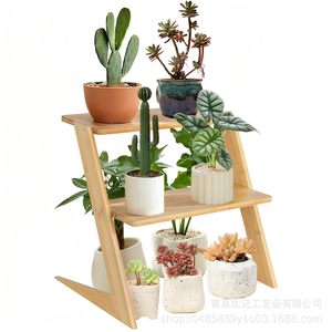 Wooden Plant Stand 3 Tier Multi Layer <b>Shelf</b> For Indoor Green Plants Home <b>Desktop</b> Storage Rack - Product Image 5