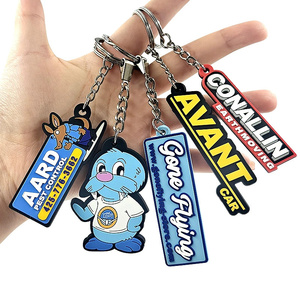 <strong>Custom</strong> 2D <strong>Soft</strong> PVC &amp; Silicone Keychain 3D Personalized Logo <strong>Keyring</strong> with Stainless Steel Customized <strong>Rubber</strong> Keychain - Product Image 6