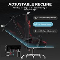 Échantillon Gratuit - Chaise de Bureau Ergonomique en Cuir Fauteuil de Gaming Pivotant avec Repose-Pieds - Conception Soignée et Abordable