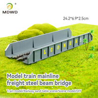 Modelo de Puente Ferroviario de Acero a Escala HO 1:87, de Plástico, para Maquetas de Ferrocarriles, Dioramas, Manualidades, Decoración de Paisajes