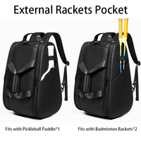 Sac à dos multifonctionnel grande capacité, étanche, avec bandoulière, pour pickleball, sport, voyage, extérieur et usage quotidien