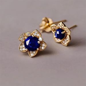 Boucles d'oreilles de style bohème bleues en pierres fines pour femmes, avec turquoise en forme de goutte d'eau, perles en pierre naturelle, double lapis-lazuli, plaqué or, cadeau - Product Image 4