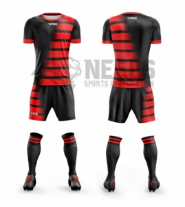 El conjunto de uniforme de fútbol transpirable de poliéster 100% sublimado Personalizado incluye camiseta y pantalones cortos-Servicio de suministro OEM para adultos unisex - Product Image 2