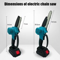 Kabellose Mini-Kettensäge 8 Zoll Bürstenlose Kettensäge CE FCC RoHS Zertifiziert Akku-Ladegerät Ersatzkettensatz für Garten DIY