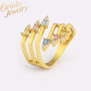 Hợp Thời Trang Punk Claw Hình Dạng Zircon 18K Vàng Mạ Đồng Quyến Rũ Mở Có Thể Điều Chỉnh Nhẫn Cưới Phụ Nữ Cá Tính Đồ Trang Sức Ngón Tay - Product Image 1