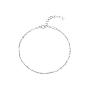 Pulsera fina de plata S925 con diseño de onda elegante, pulsera de cadena reflectante plateada, para uso diario, joyería unisex. - Product Image 1