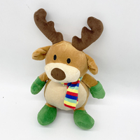 Peluche personnalisée renne, adorable animal en peluche avec logo brodé, jouet doux OEM ODM, cadeau pour enfants