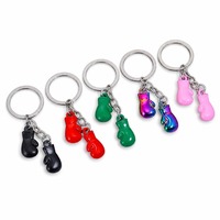 Porte-clés Gant de Boxe 3D en Alliage de Zinc, Mini Gants de Boxe, Anneau Porte-clés en Métal, Pendentif pour Clés de Voiture, Cadeau Sportif pour Hommes et Femmes
