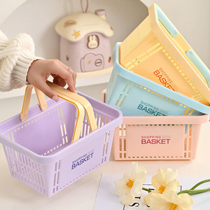 Portable Rectangle Basket For Clothes Snacks Storage Outdoor Camping Concealed Handle - Product Image 2