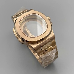 Caja y brazalete completos de acero inoxidable de 41 mm, tono oro rosa, cristal de zafiro para movimiento NH35 NH38 - Product Image 4