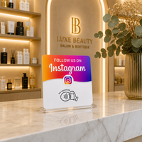 Autocollant de carte Google Review NFC avec support adhésif – Tappez pour laisser un avis – Vitrine, comptoir, caisse, bureau